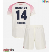 Camiseta Bayer Leverkusen Patrik Schick #14 Visitante Equipación para niños 2025-26 manga corta (+ pantalones cortos)
